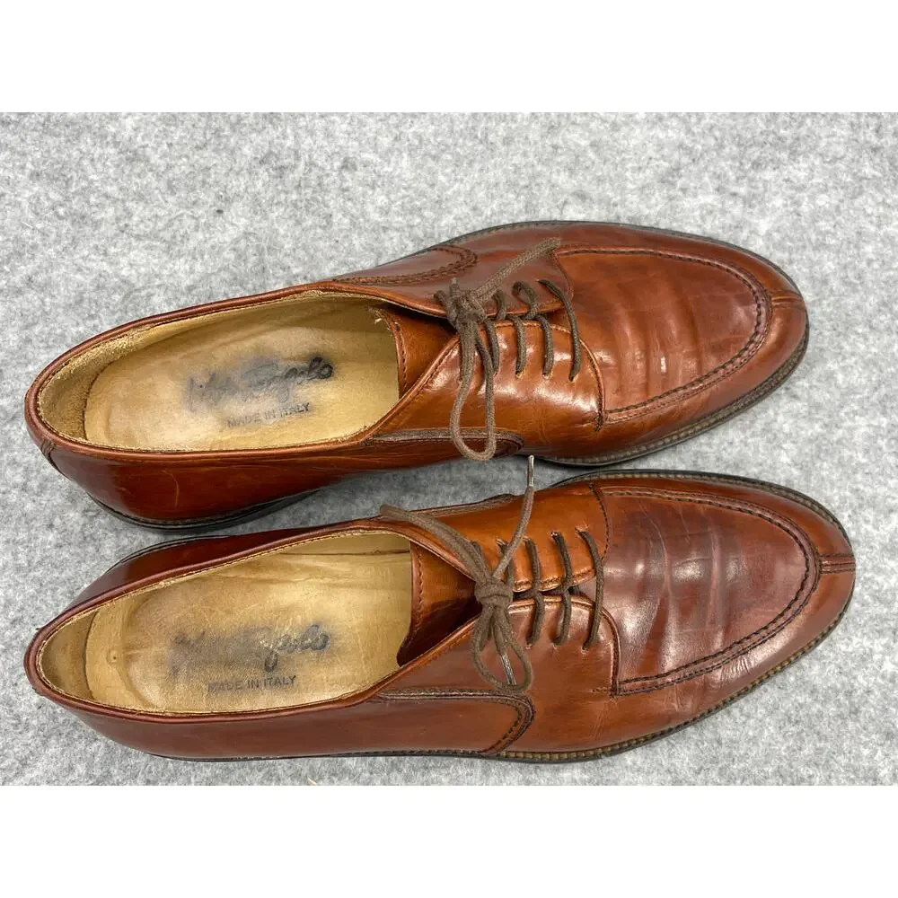 Vito Papolo Brown Leather Lace Up Dressy Oxford Men 9.5M